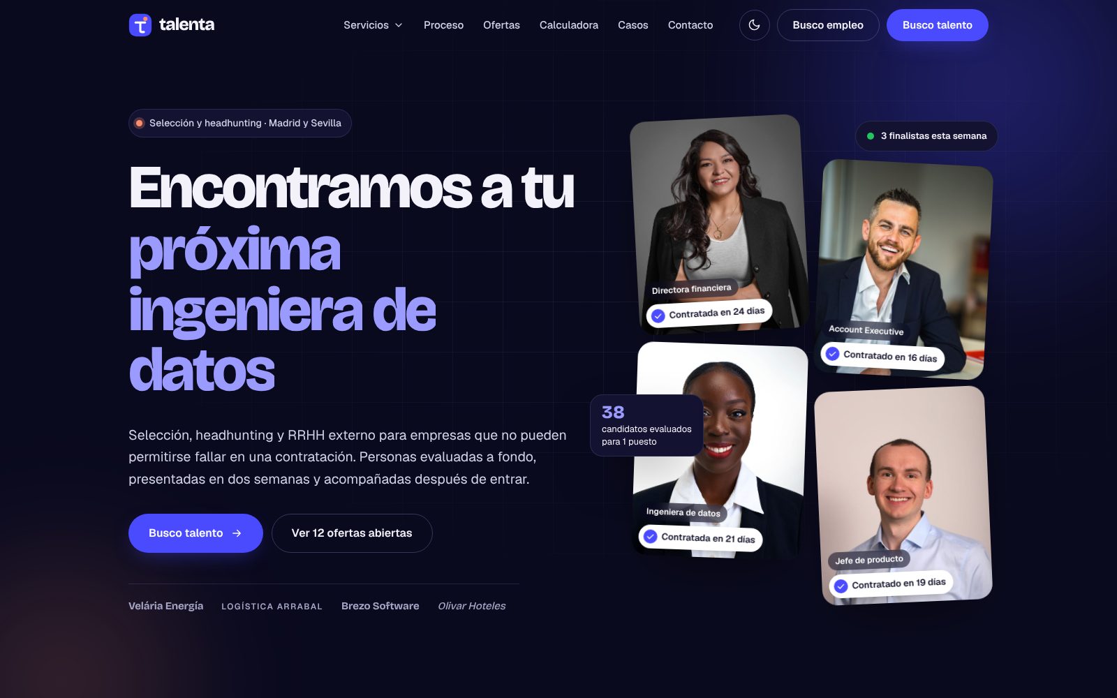 Web de ejemplo: Talenta, consultora de recursos humanos